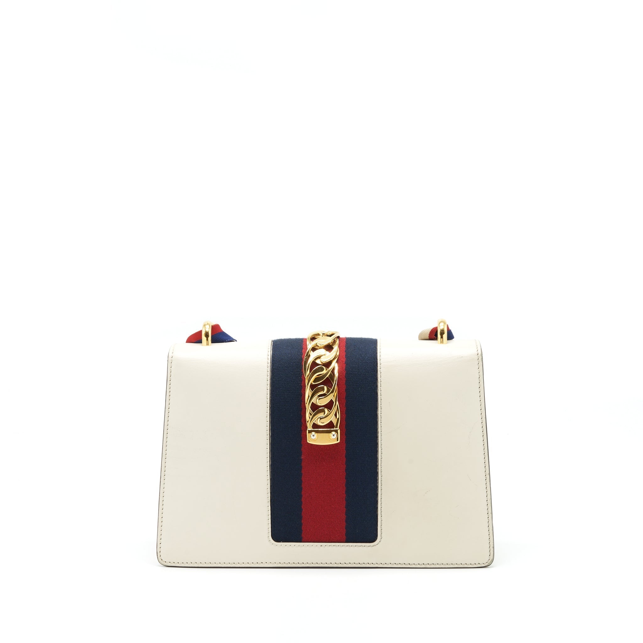 GUCCI SMALL SYLVIE BAG WHITE GHW