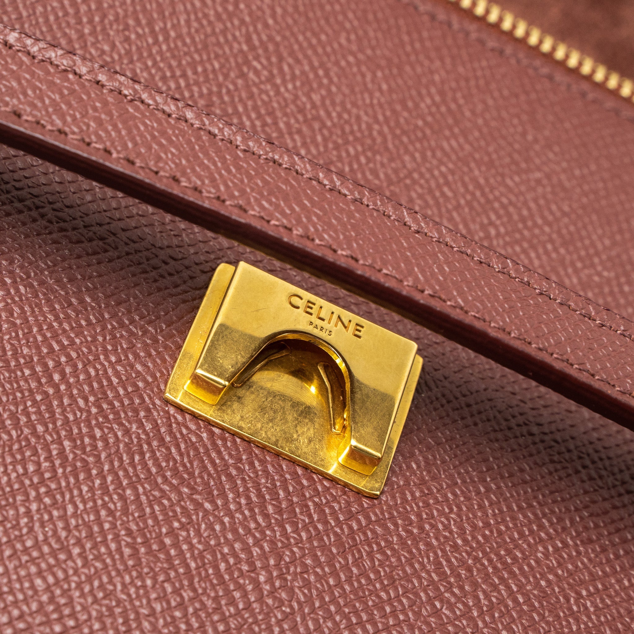 CELINE MICRO BELT BAG GRAINED CALFSKIN BURGUNDY GHW