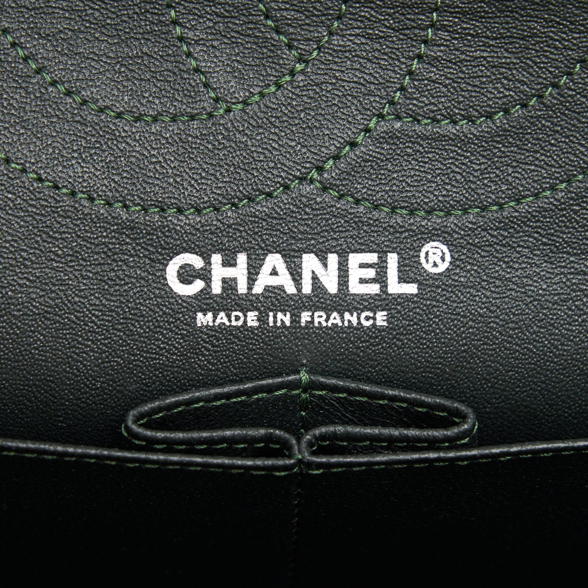 CHANEL REISSUE 2.55 226 FLAP BAG FABRIC DARK GREEN SHW