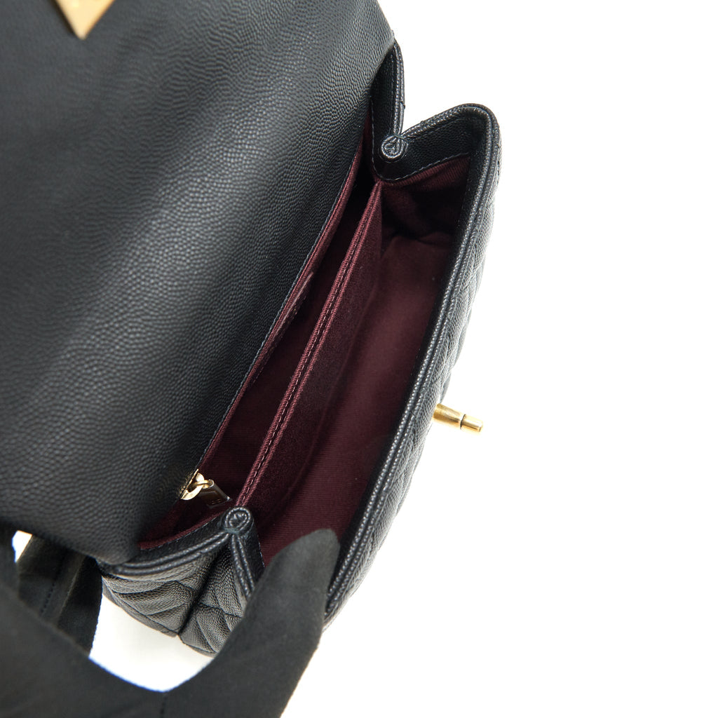 CHANEL CAVIAR QUILTED MINI COCO HANDLE FLAP BAG