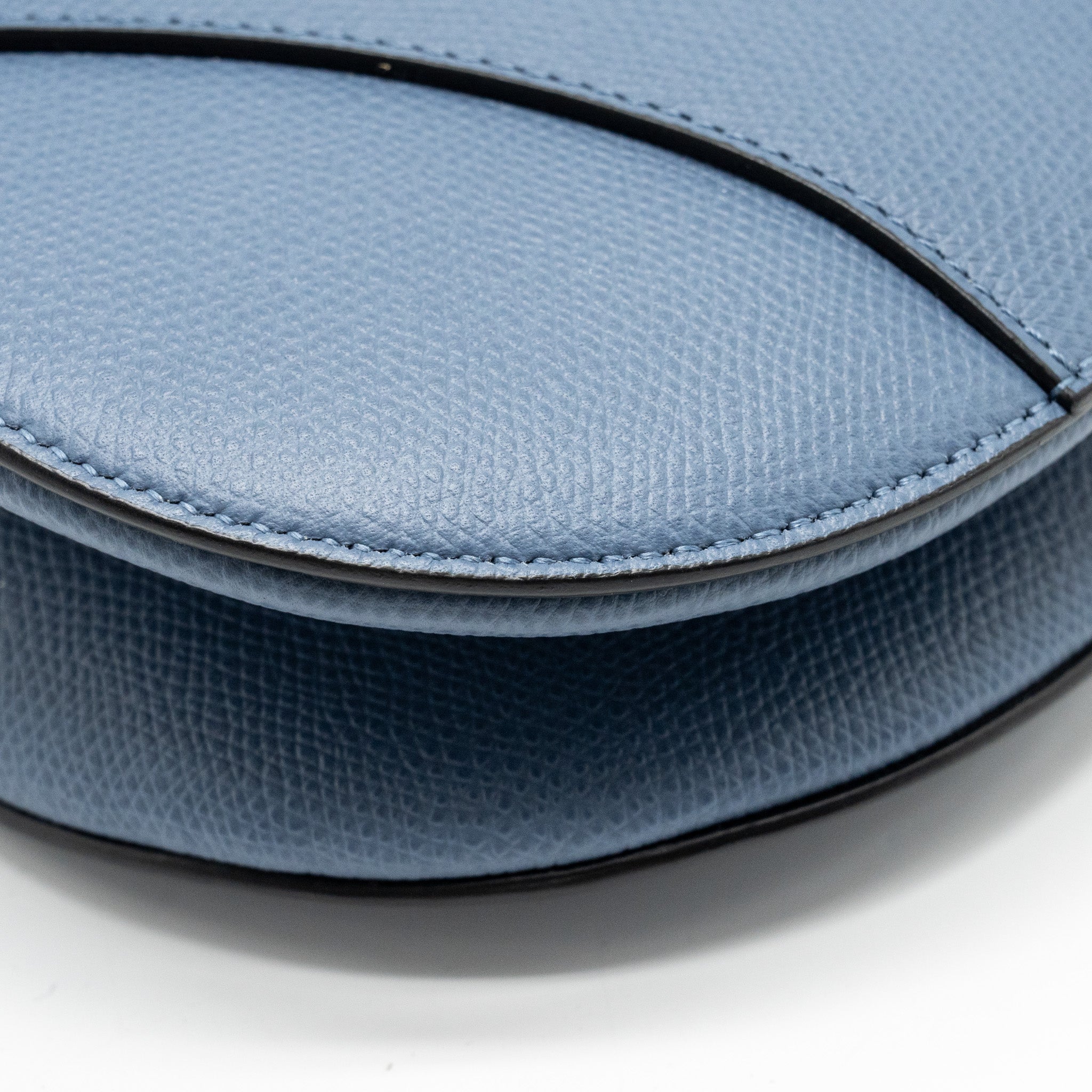 DIOR MEDIUM SADDLE BAG CALFSKIN BLUE GHW