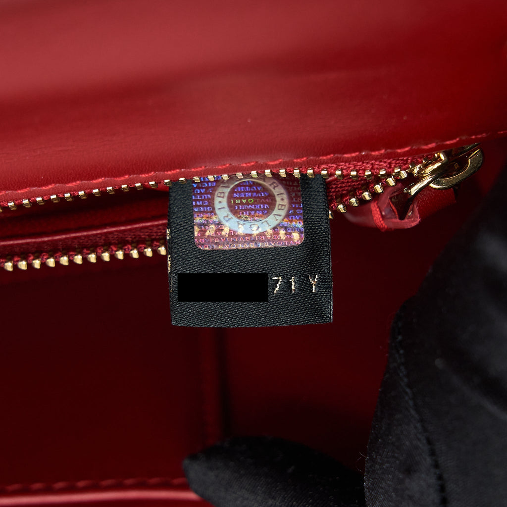 BVLGARI SERPENTI DIAMOND BLAST SHOULDER BAG RED