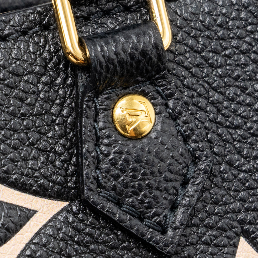 LOUIS VUITTON PETIT SAC PLAT MONOGRAM EMPREINTE BLACK/ BEIGE GHW (NEW VERSION)