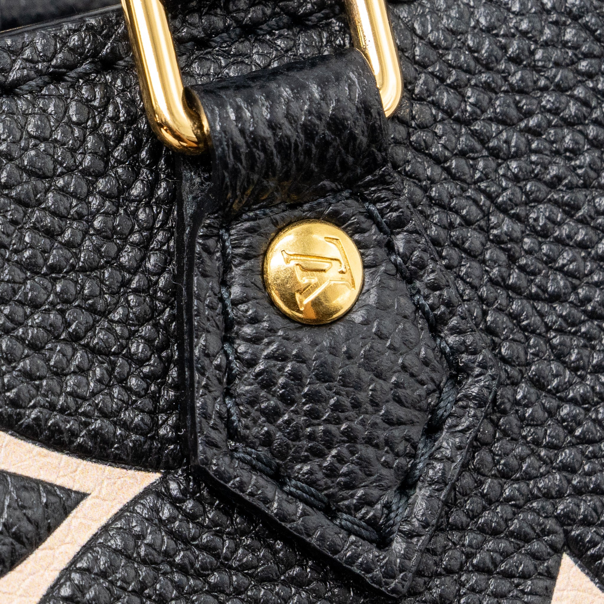 LOUIS VUITTON PETIT SAC PLAT MONOGRAM EMPREINTE BLACK/ BEIGE GHW (NEW VERSION)
