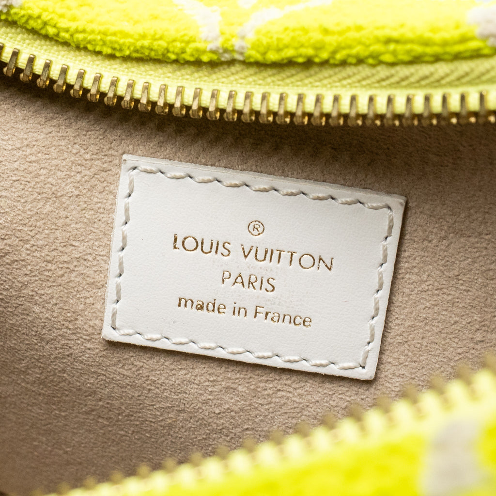 LOUIS VUITTON LOOP PM HALF-MOON BAGUETTE JACQUARD MONOGRAM YELLOW/WHITE GHW