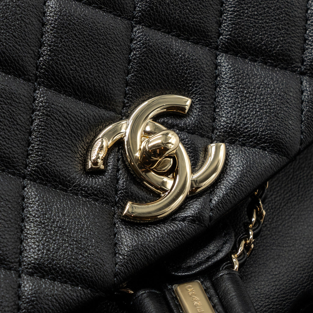 CHANEL 23A TRIPLE PACK BACKPACK CALFSKIN BLACK LGHW (MICROCHIP)