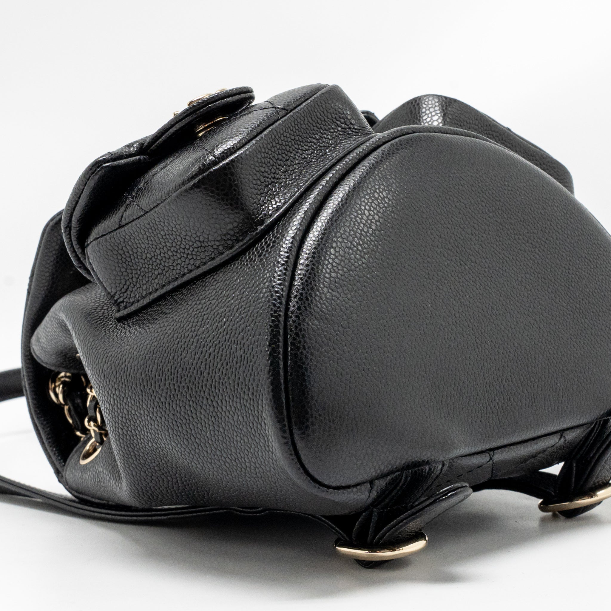 CHANEL 23P MINI TRIPLE PACK BACKPACK CAVIAR BLACK LGHW (MICROCHIP)