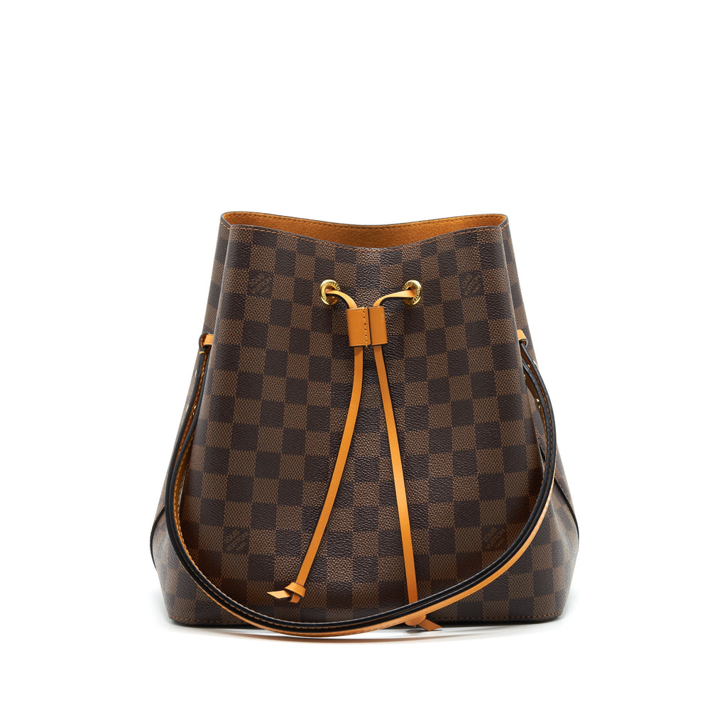 LOUIS VUITTON NEO NOE IN DAMIER EBENE/YELLOW