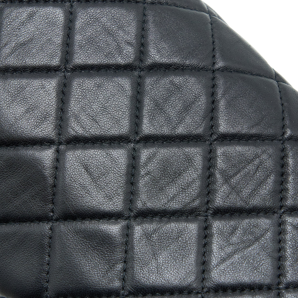 CHANEL CC LOGO FLAP BAG LAMBSKIN BLACK MULTICOLOUR HARDWARE (MICROCHIP)