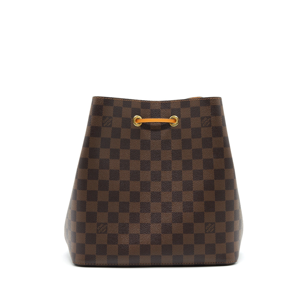 LOUIS VUITTON NEO NOE IN DAMIER EBENE/YELLOW