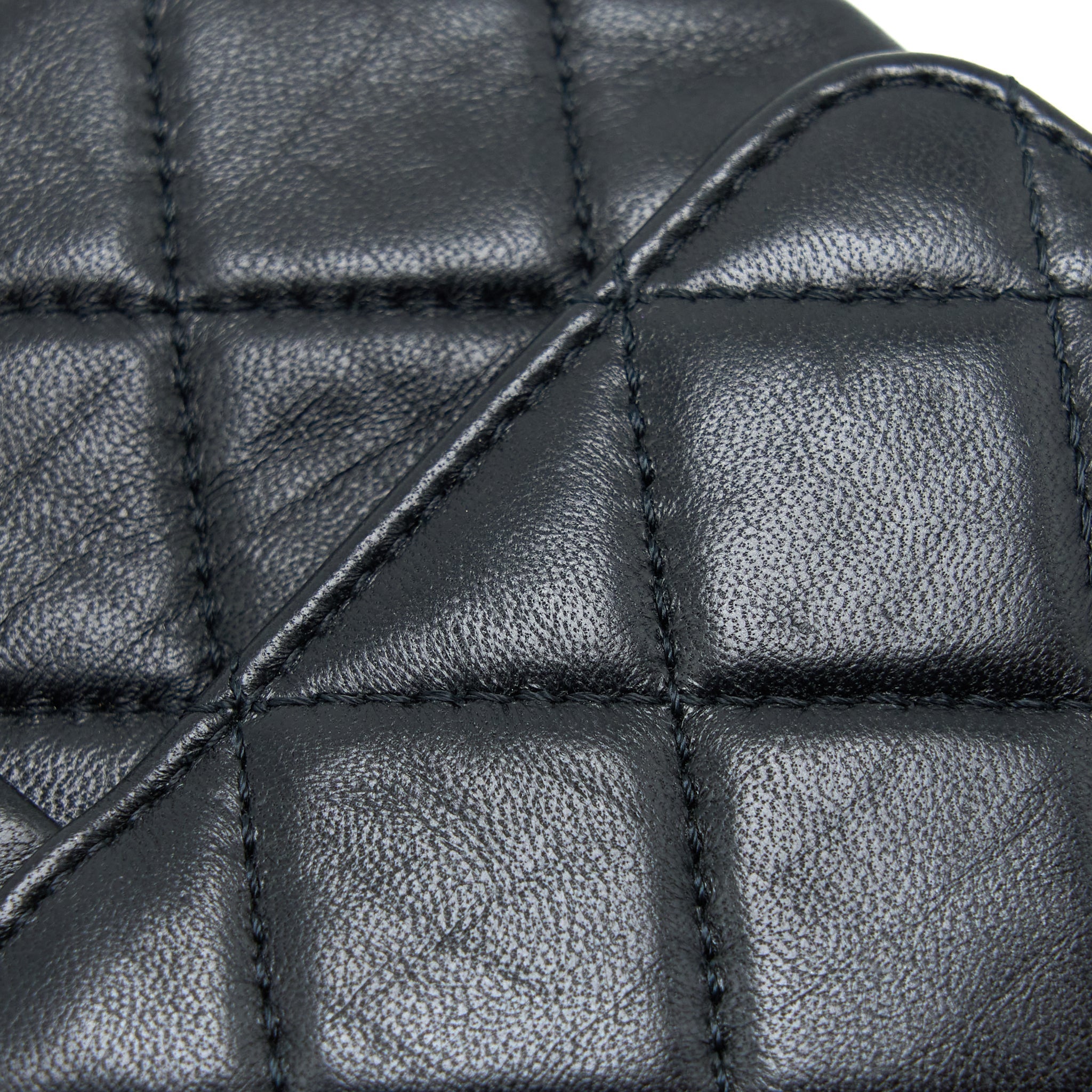 CHANEL CC LOGO FLAP BAG LAMBSKIN BLACK MULTICOLOUR HARDWARE (MICROCHIP)