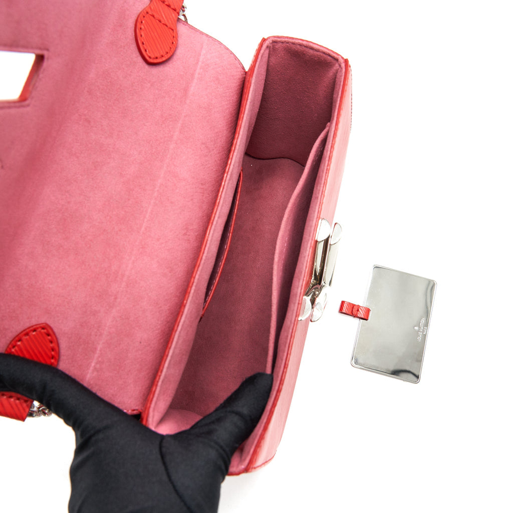 LOUIS VUITTON TWIST BAG MM RED SHW