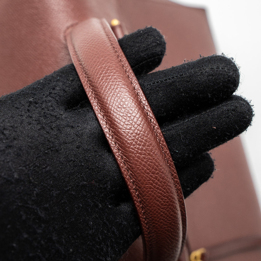 CELINE MICRO BELT BAG GRAINED CALFSKIN BURGUNDY GHW
