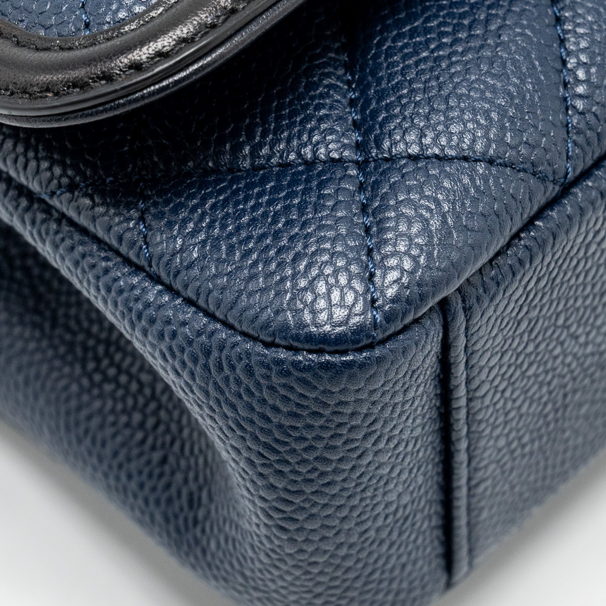 CHANEL FILIGREE FLAP BAG CAVIAR NAVY/BLACK GHW