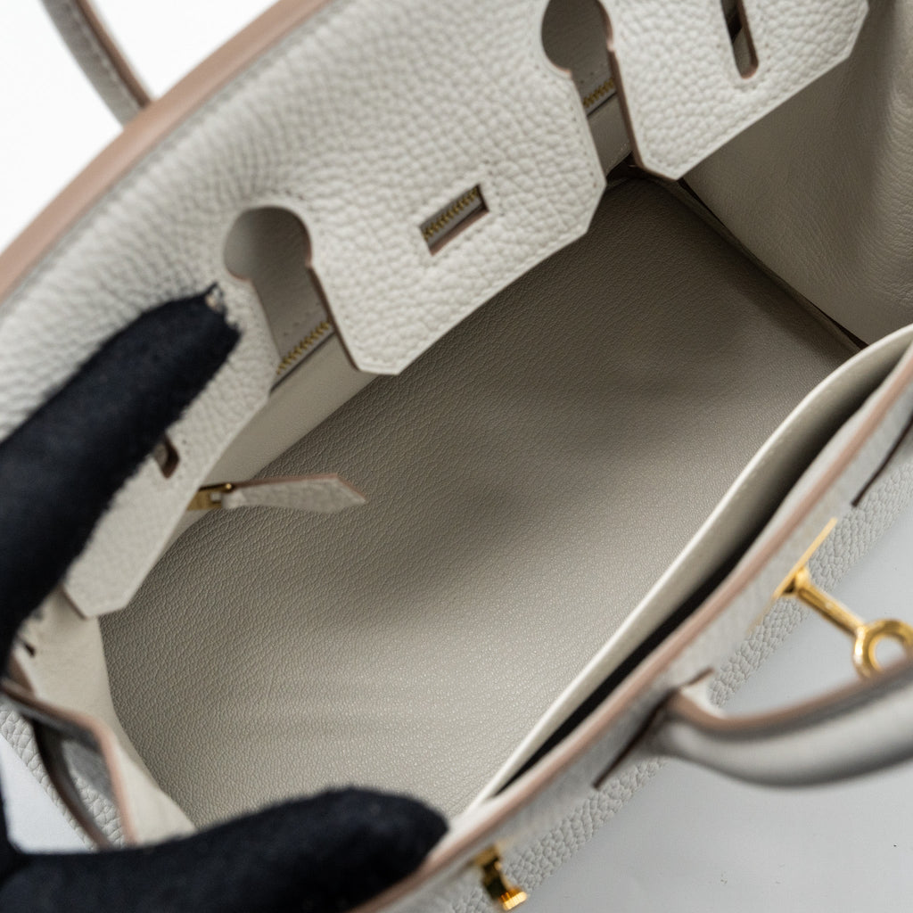 HERMES BIRKIN 25 TOGO M4 GRIS PALE GHW