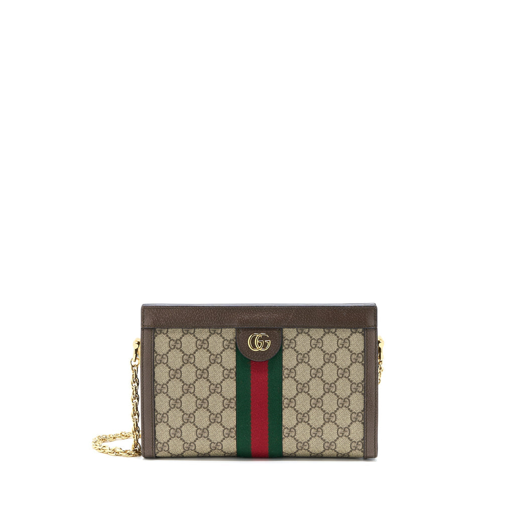 GUCCI OPHIDIA SMALL SHOULDER BAG GG SUPREME CANVAS/LEATHER GHW