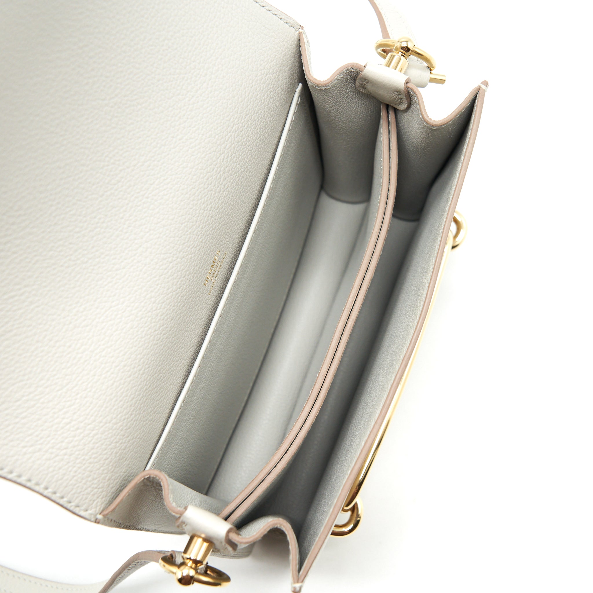 HERMES ROULIS MINI EVERCOLOR GRIS PEARL GHW
