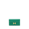 HERMES CONSTANCE LONG WALLET EPSOM GREEN GHW