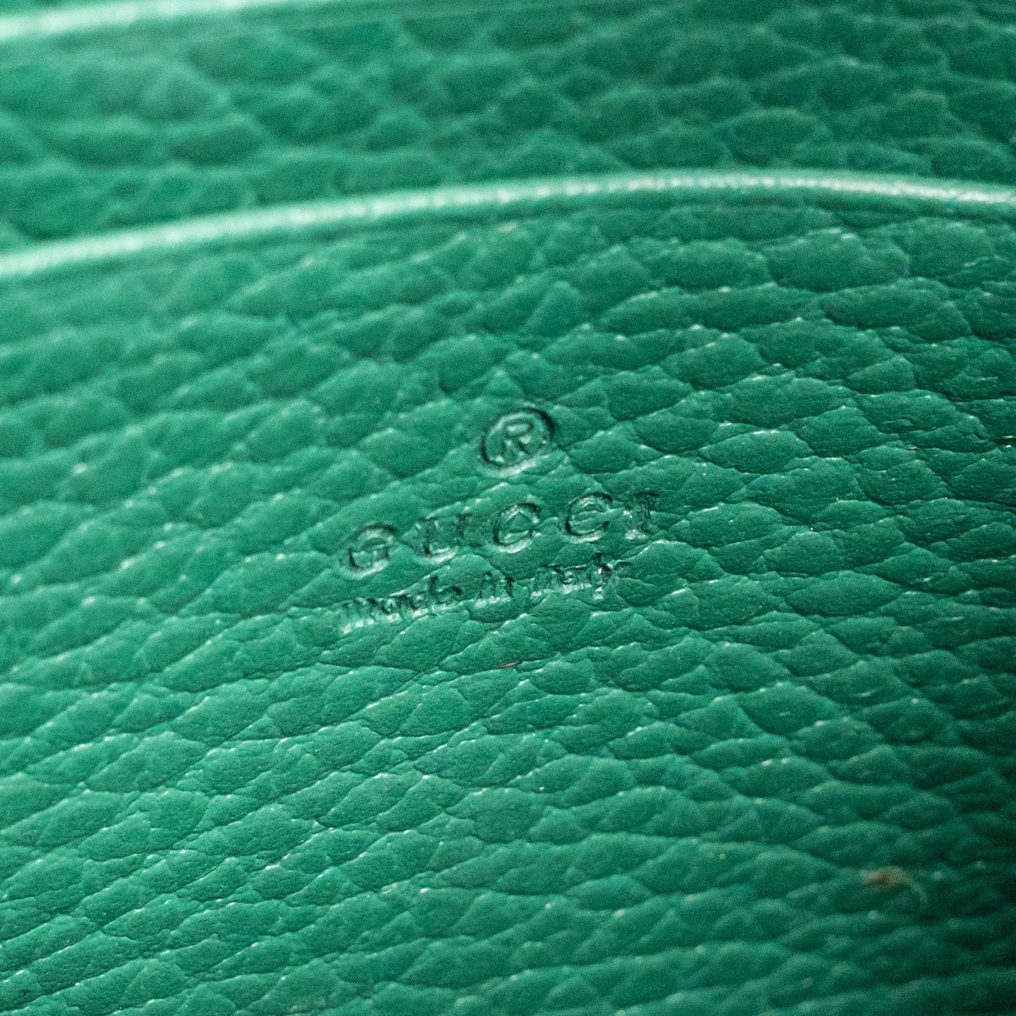GUCCI MINI DIONYSUS WALLET ON CHAIN CALFSKIN GREEN MULTICOLOUR HARDWARE
