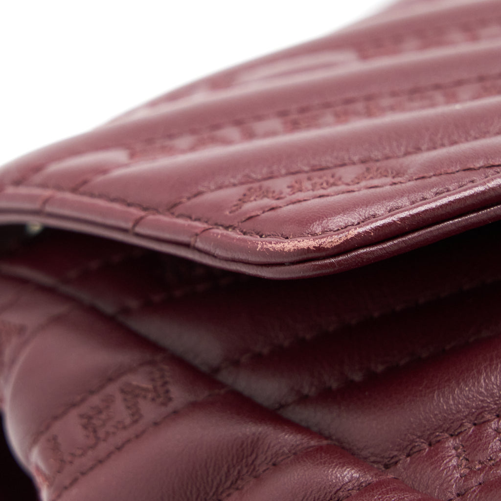 BALENCIAGA LOGO SHOULDER BAG DARK RED SHW