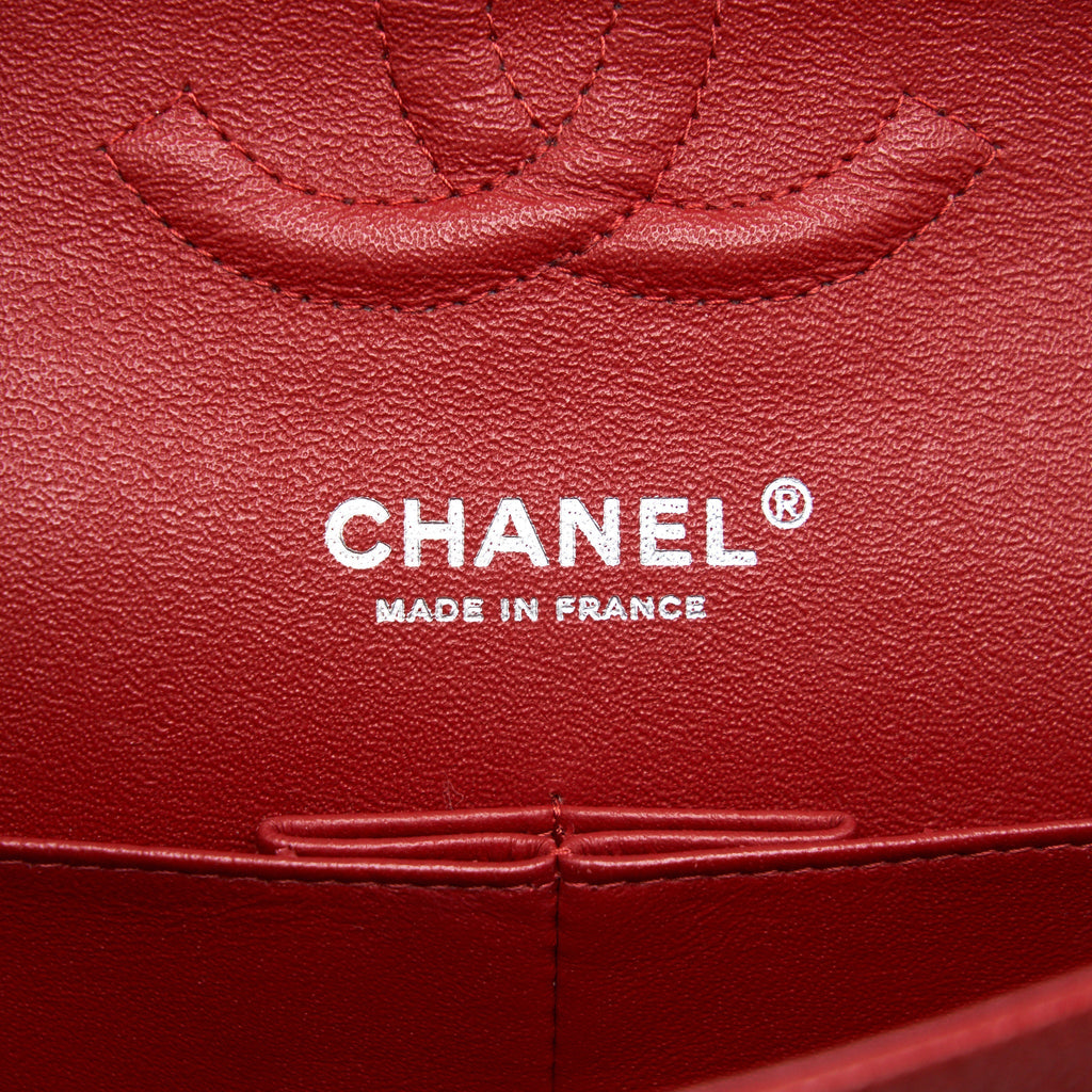 CHANEL MEDIUM CLASSIC DOUBLE FLAP CAVIAR RED SHW