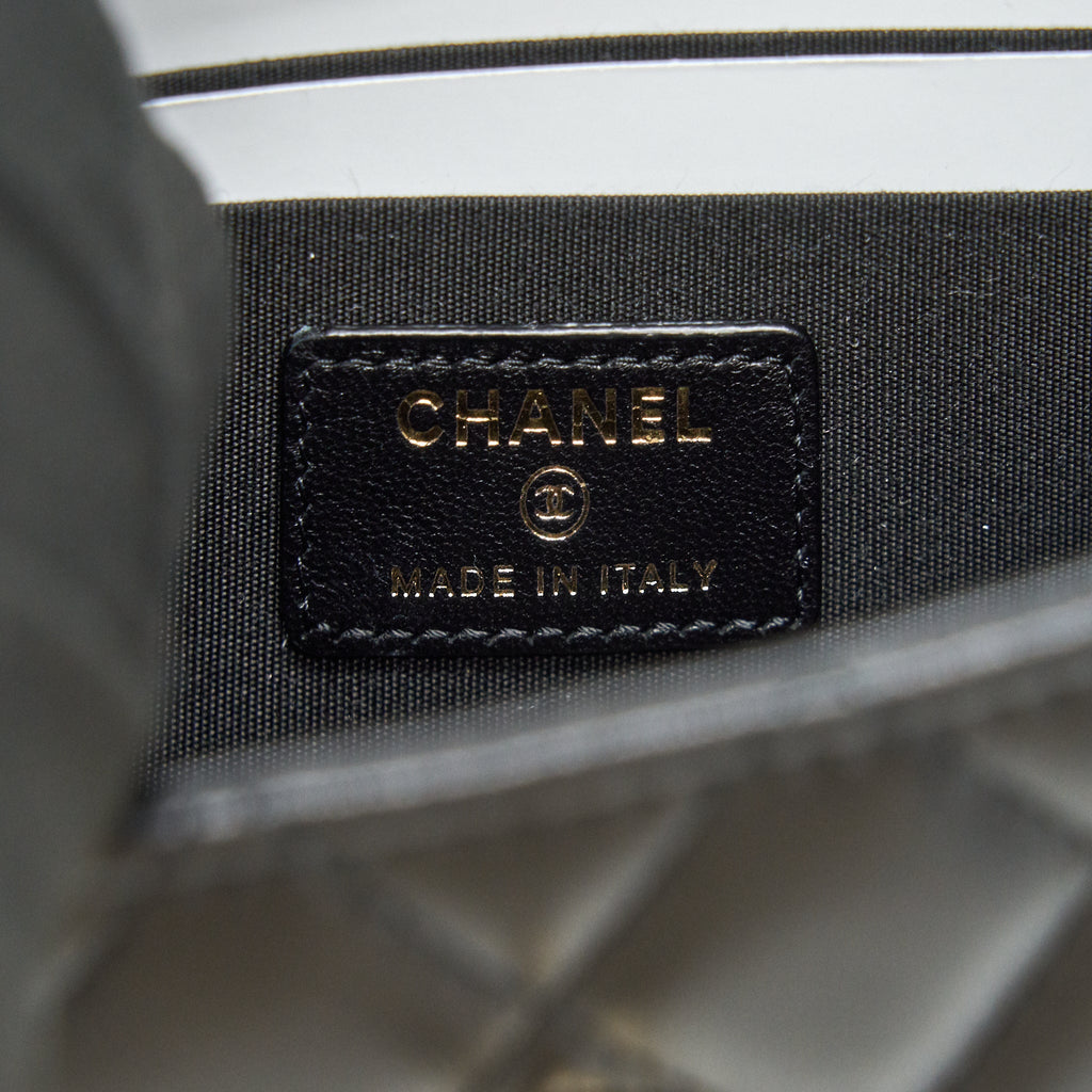 CHANEL MINI TRENDY CC CHAIN WALLET BLACK LGHW