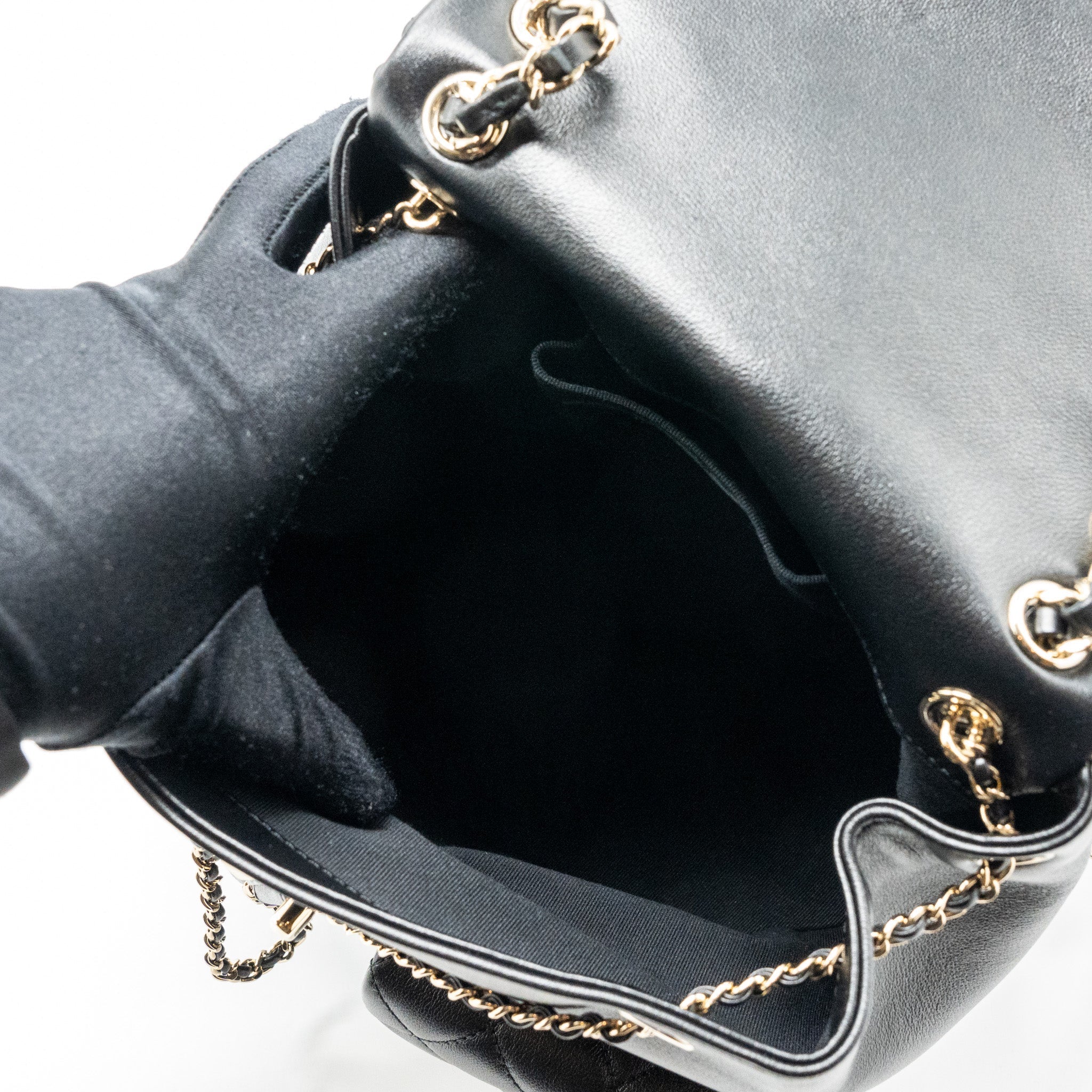 CHANEL 23A TRIPLE PACK BACKPACK CALFSKIN BLACK LGHW (MICROCHIP)