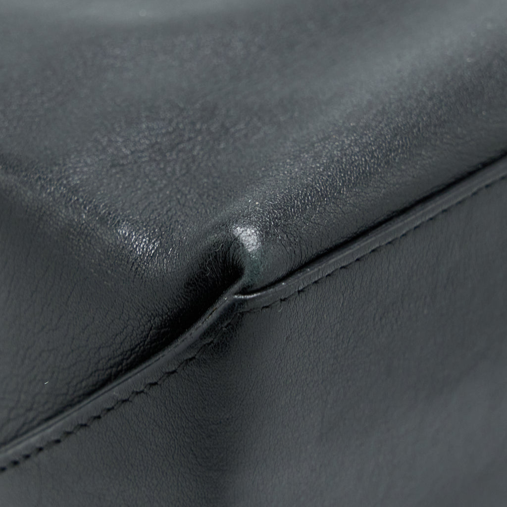 CHANEL VINTAGE CAMBON TOTE BAG CALFSKIN BLACK SHW
