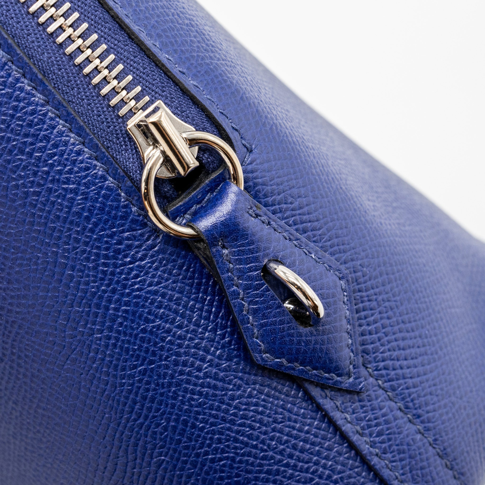 HERMES BOLIDE 1923 30 EPSOM BLUE/MULTICOLOUR SHW