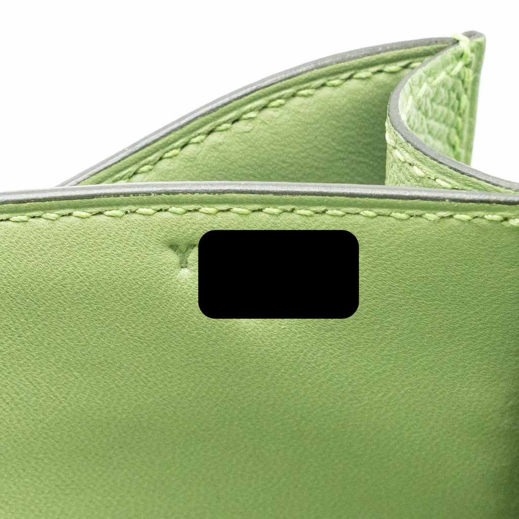 HERMES MINI CONSTANCE EPSOM VERT CRIQUET GHW