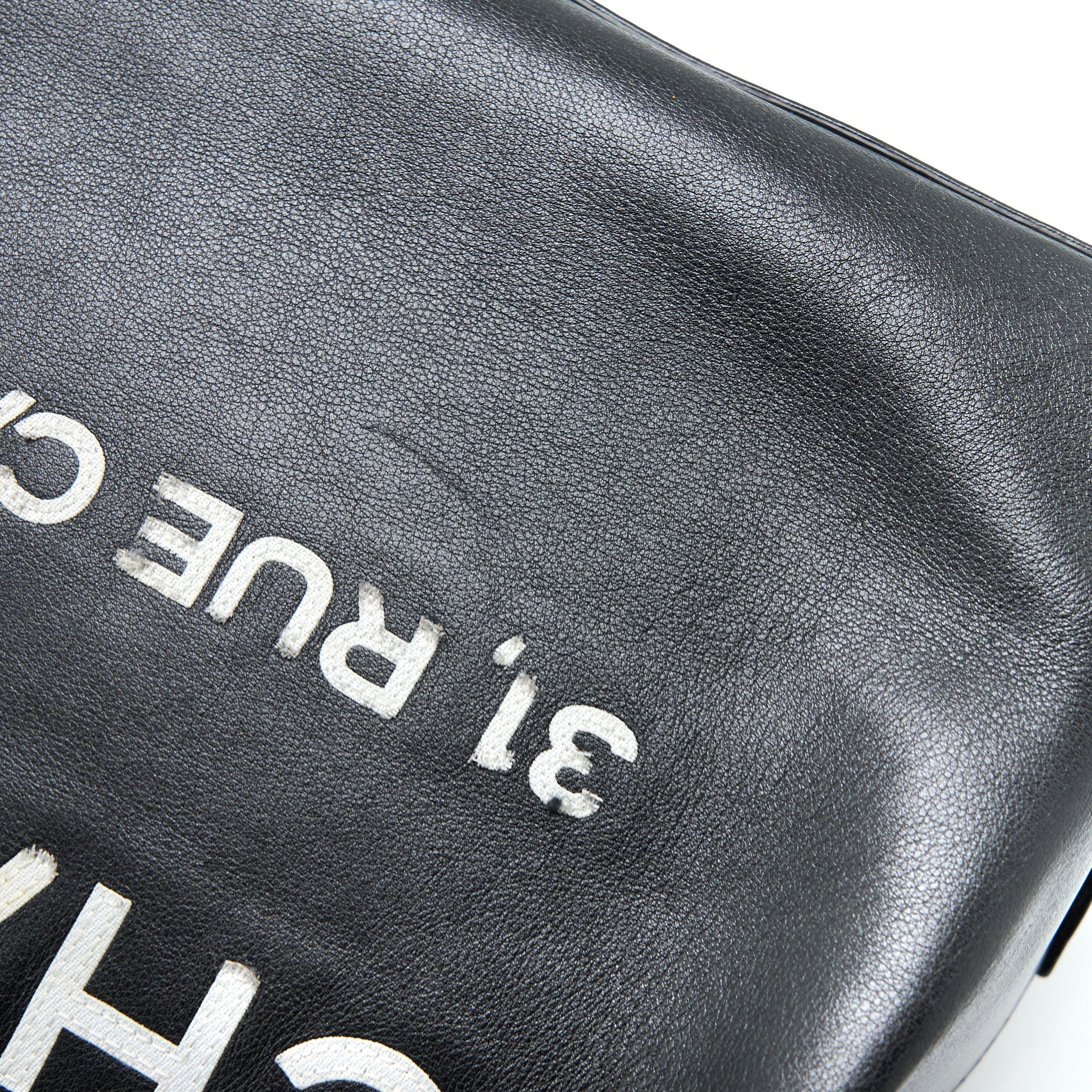 CHANEL VINTAGE CAMBON TOTE BAG CALFSKIN BLACK SHW