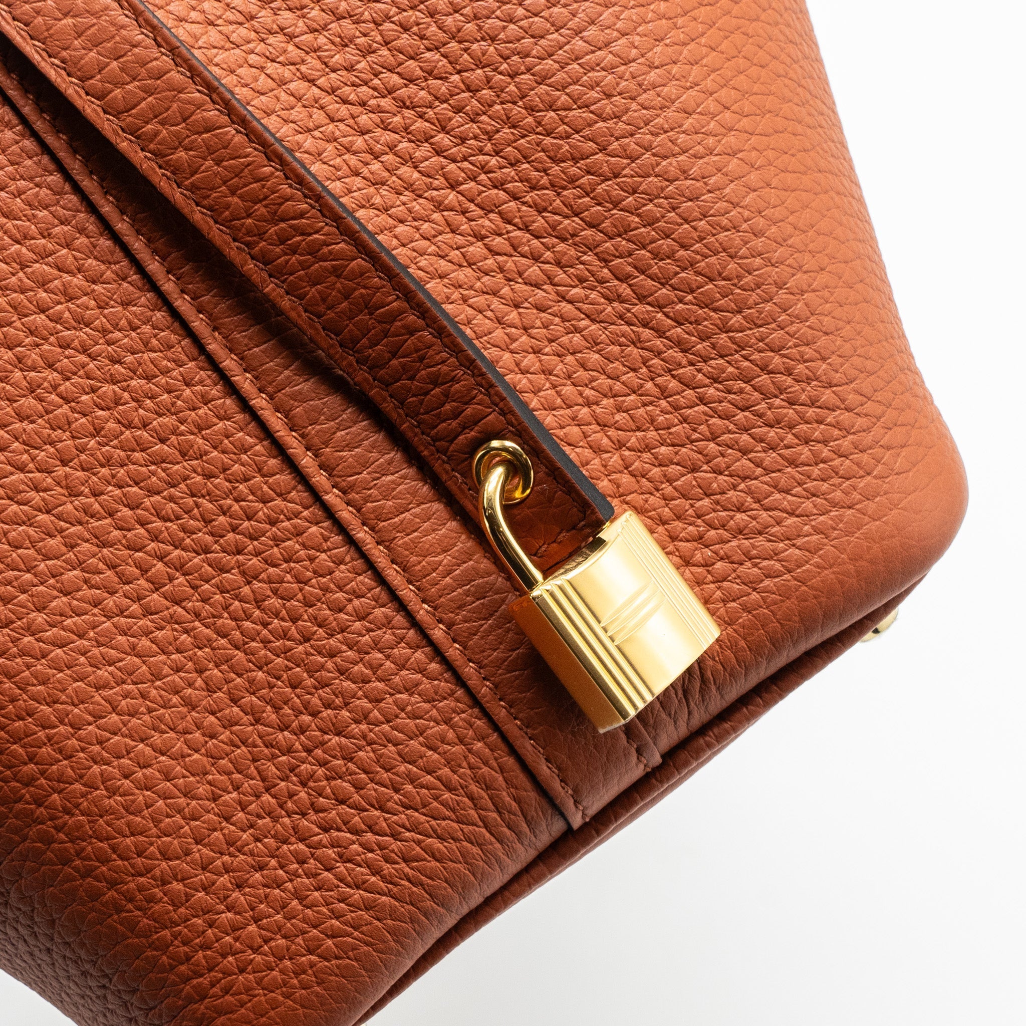 HERMES PICOTIN 18 LOCK BAG CLEMENCE CUIVRE GHW