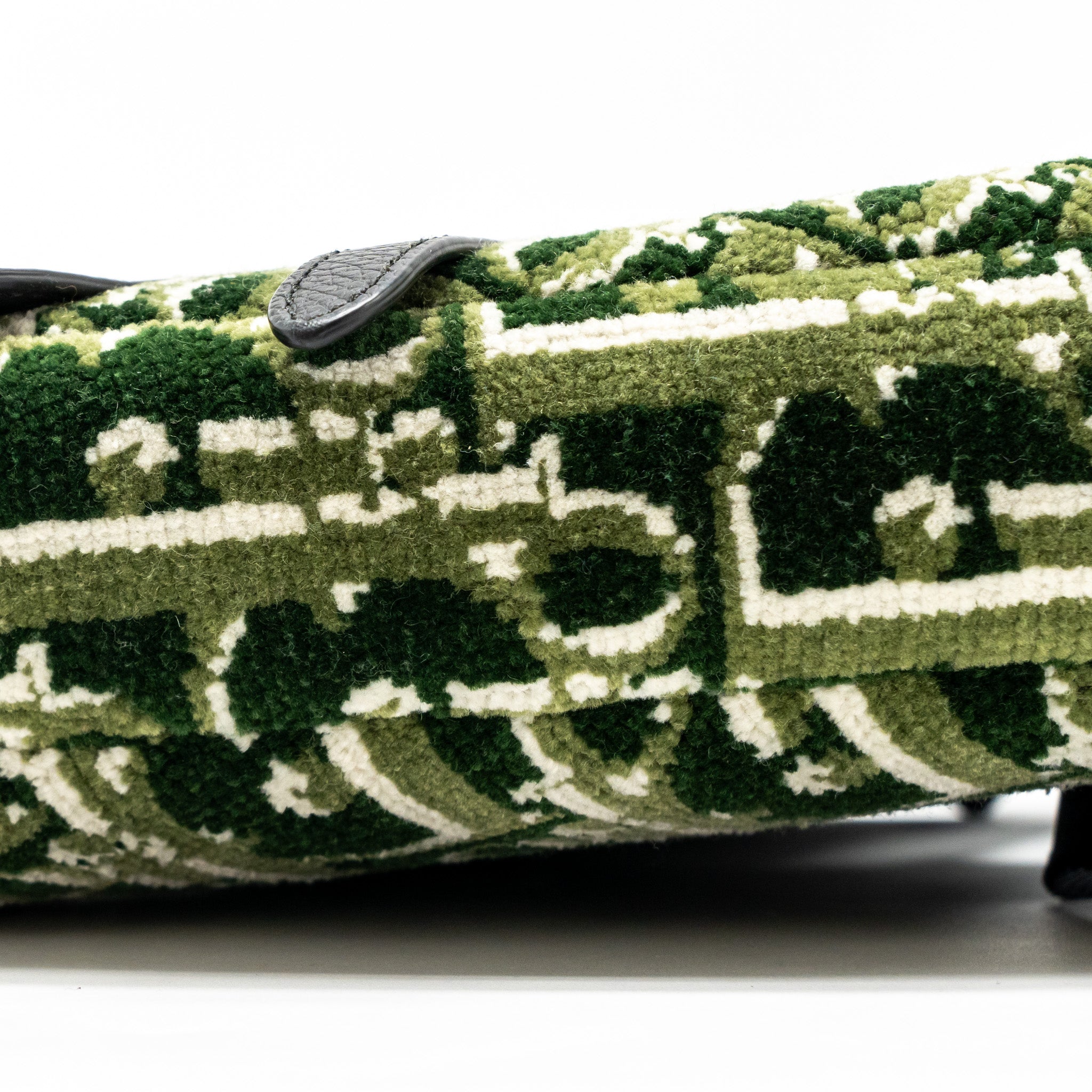 DIOR MEN’S SADDLE BAG FABRIC DIOR OBLIQUE GREEN SHW