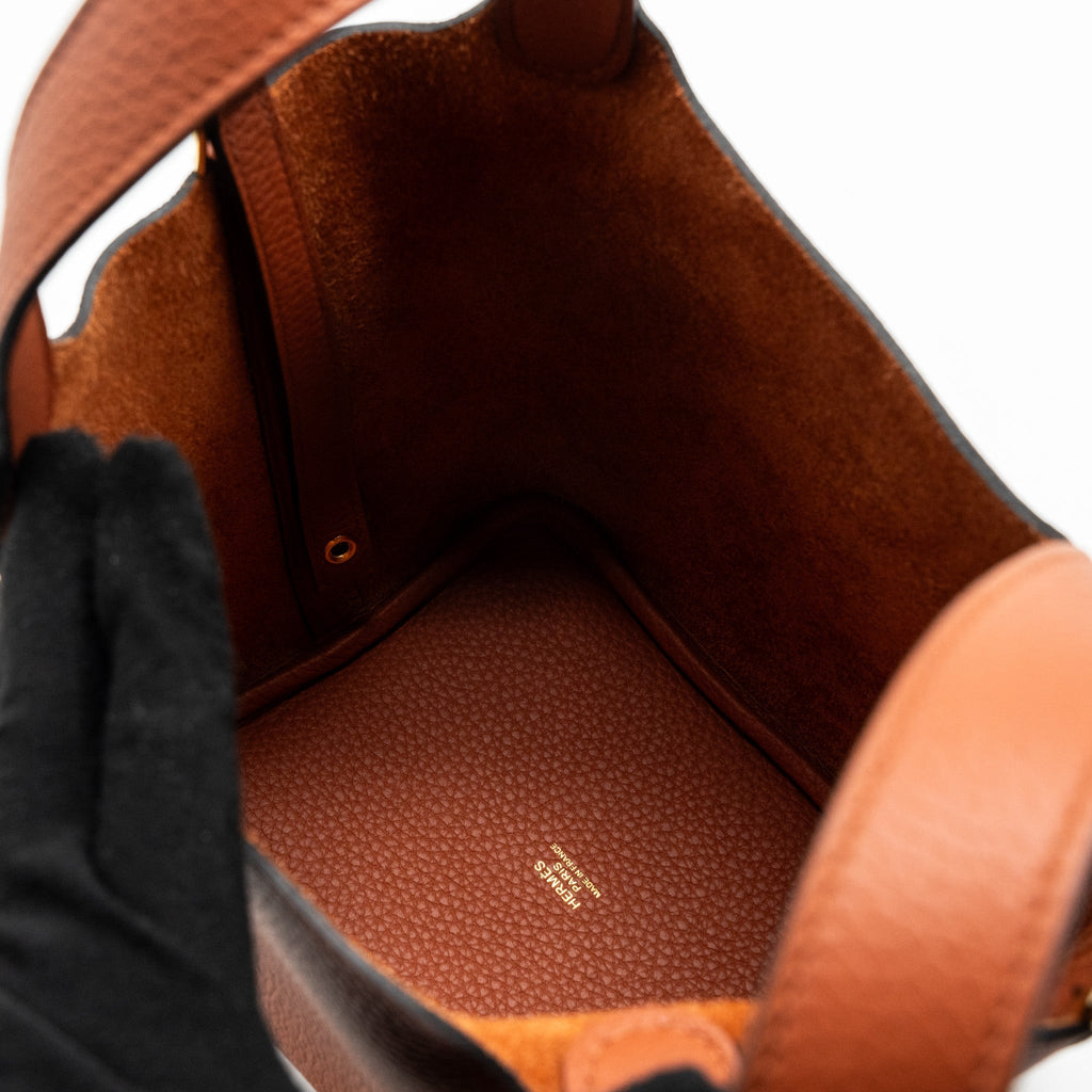 HERMES PICOTIN 18 LOCK BAG CLEMENCE CUIVRE GHW