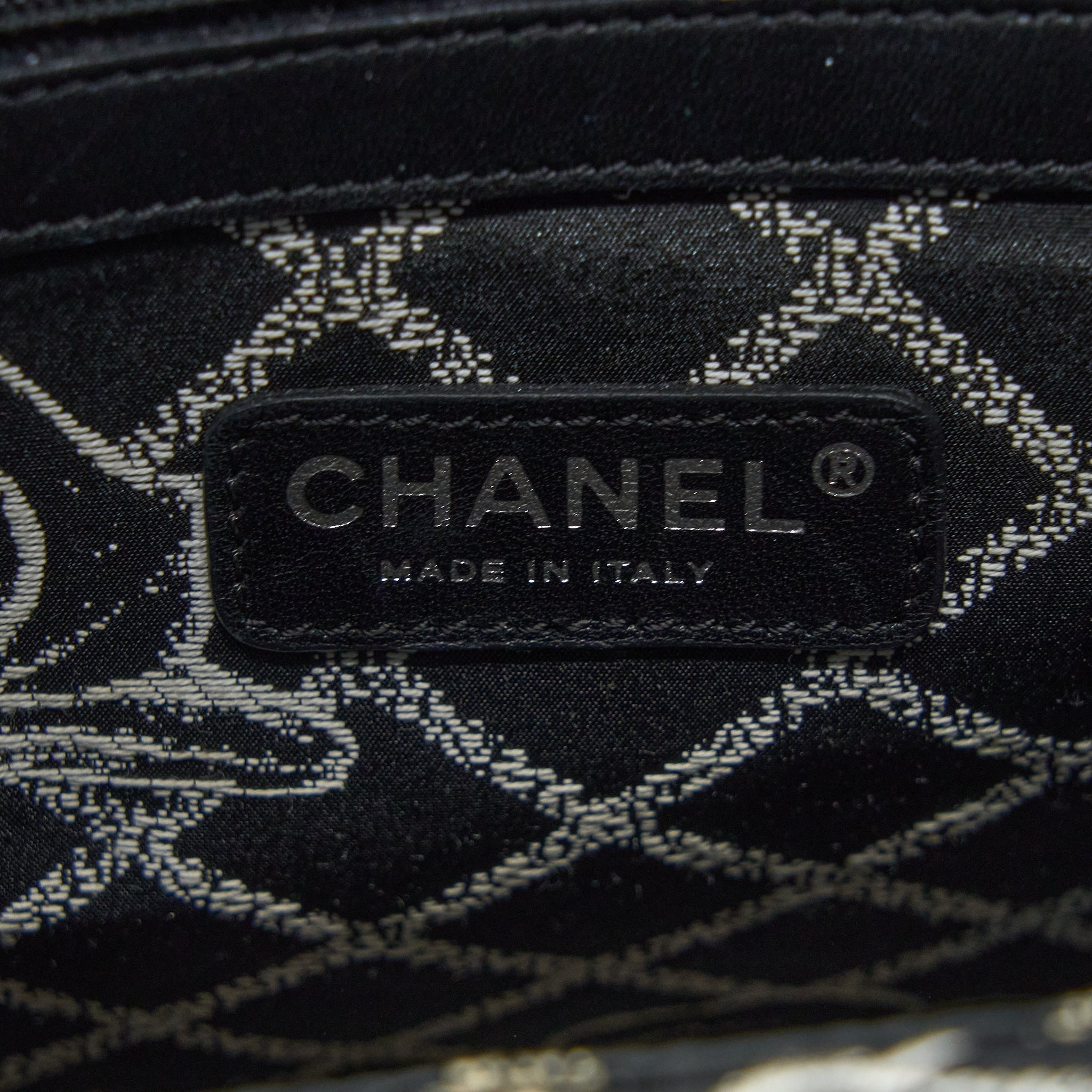 CHANEL VINTAGE CAMBON TOTE BAG CALFSKIN BLACK SHW