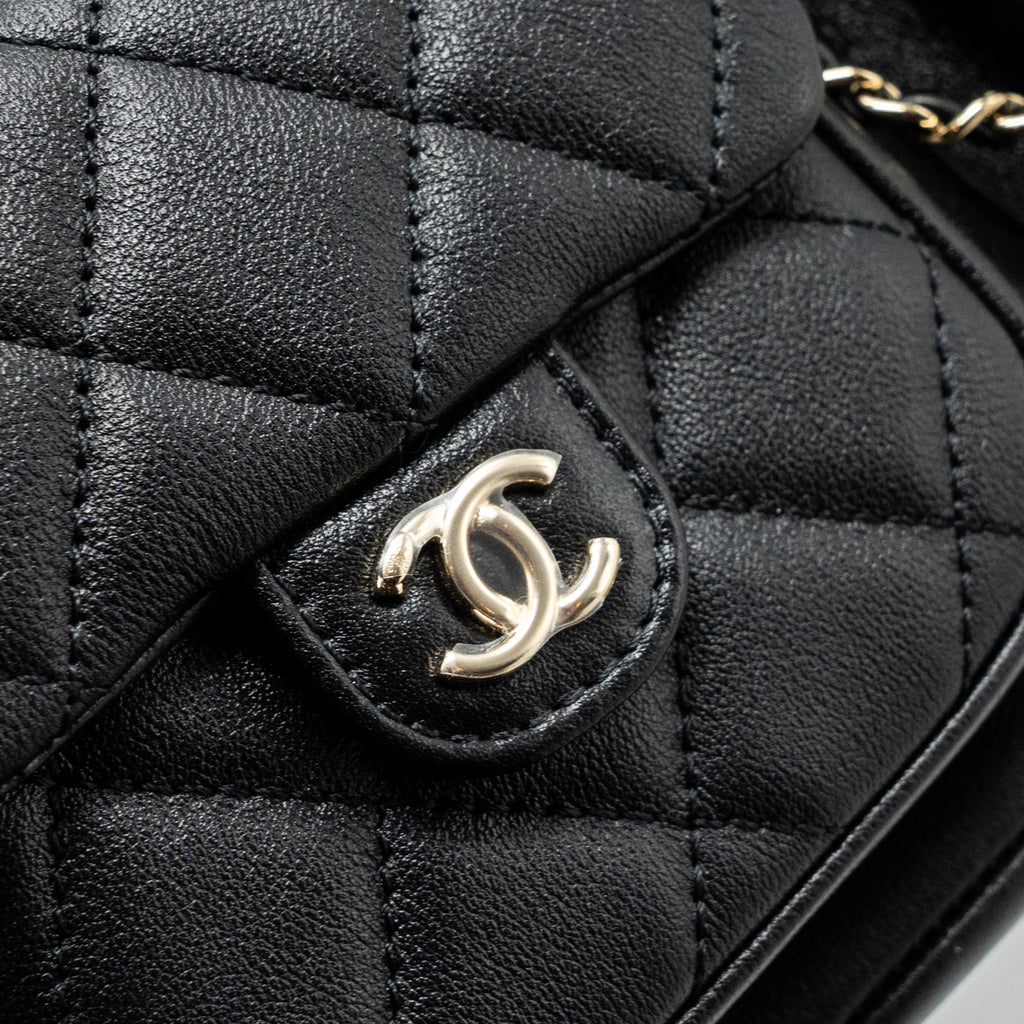 CHANEL 23A TRIPLE PACK BACKPACK CALFSKIN BLACK LGHW (MICROCHIP)