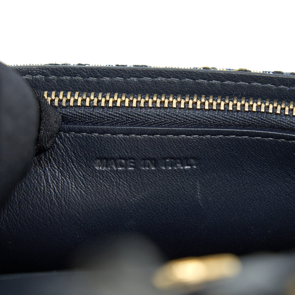 DIOR SADDLE BELT POUCH BLUE OBLIQUE JACQUARD
