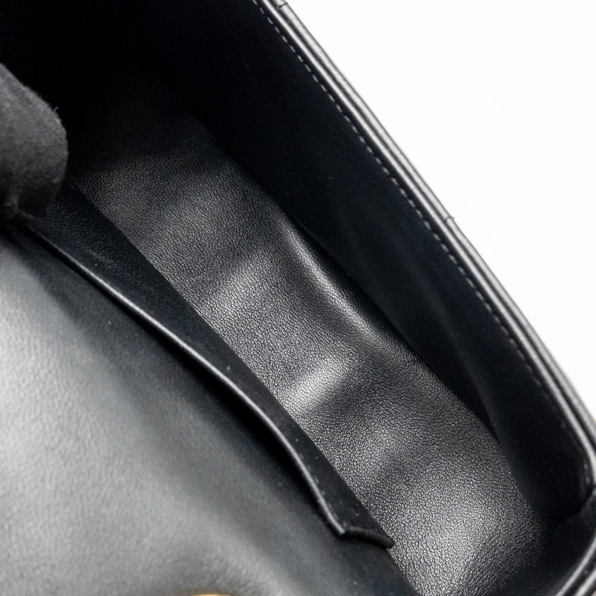 CELINE MATELASSE MINI CHAIN SHOULDER BAG CALFSKIN BLACK GHW