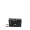 CHANEL SMALL CLASSIC FLAP BAG CAVIAR BLACK GHW(MICROCHIP)