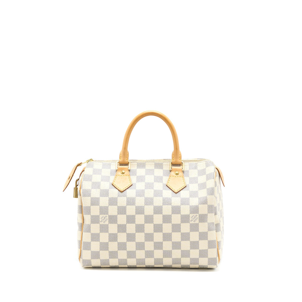 LOUIS VUITTON SPEEDY 25 DAMIER AZUR CANVAS GHW