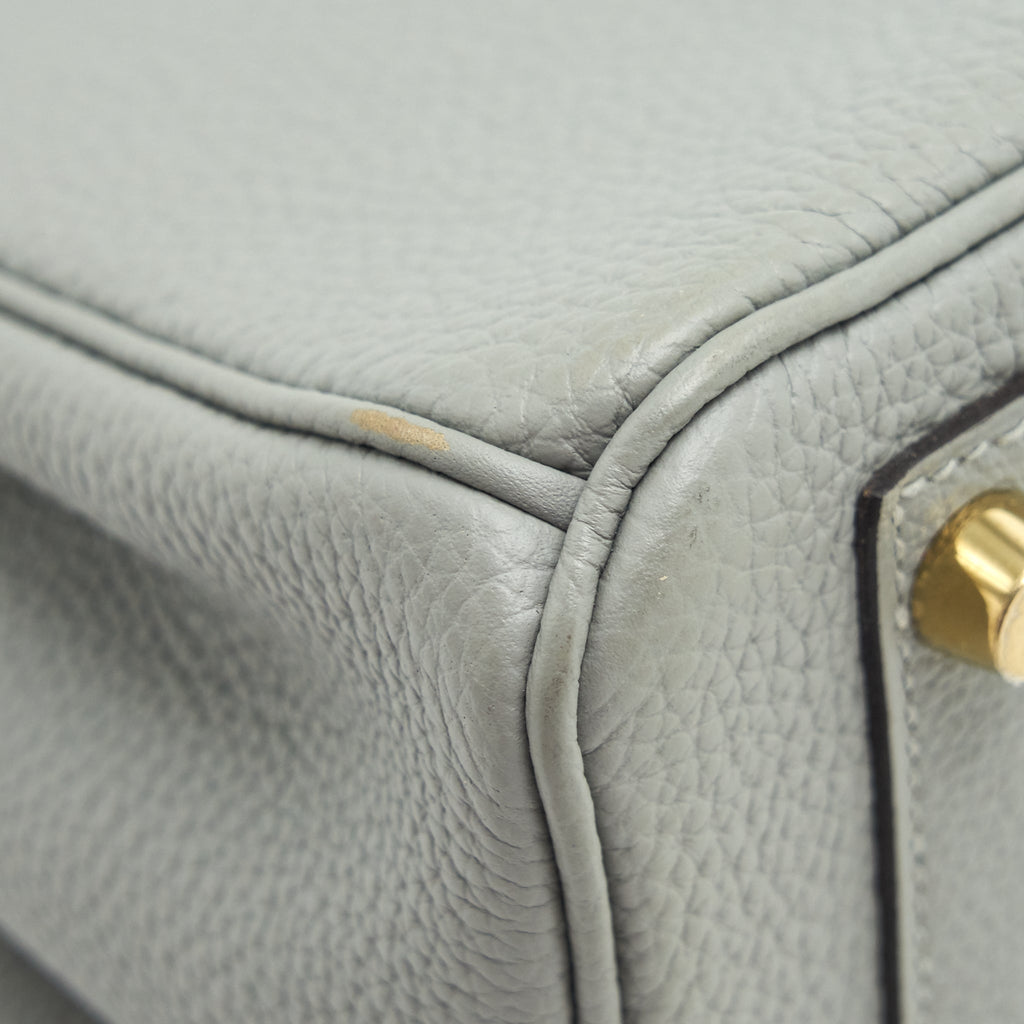 HERMES BIRKIN 25 TOGO 4Z GRIS MOUETTE GHW