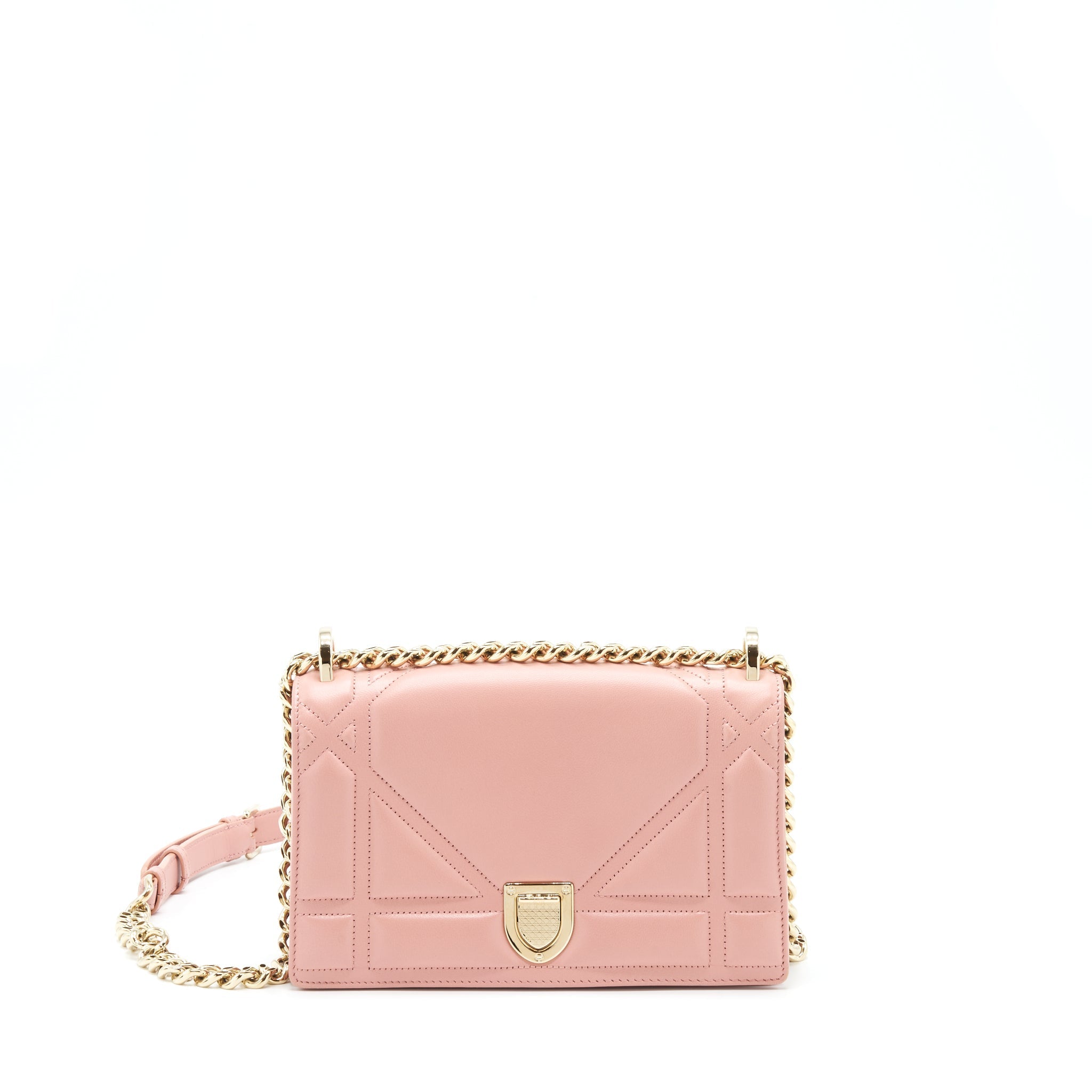 DIOR SMALL DIORAMA BAG LAMBSKIN PINK LGHW