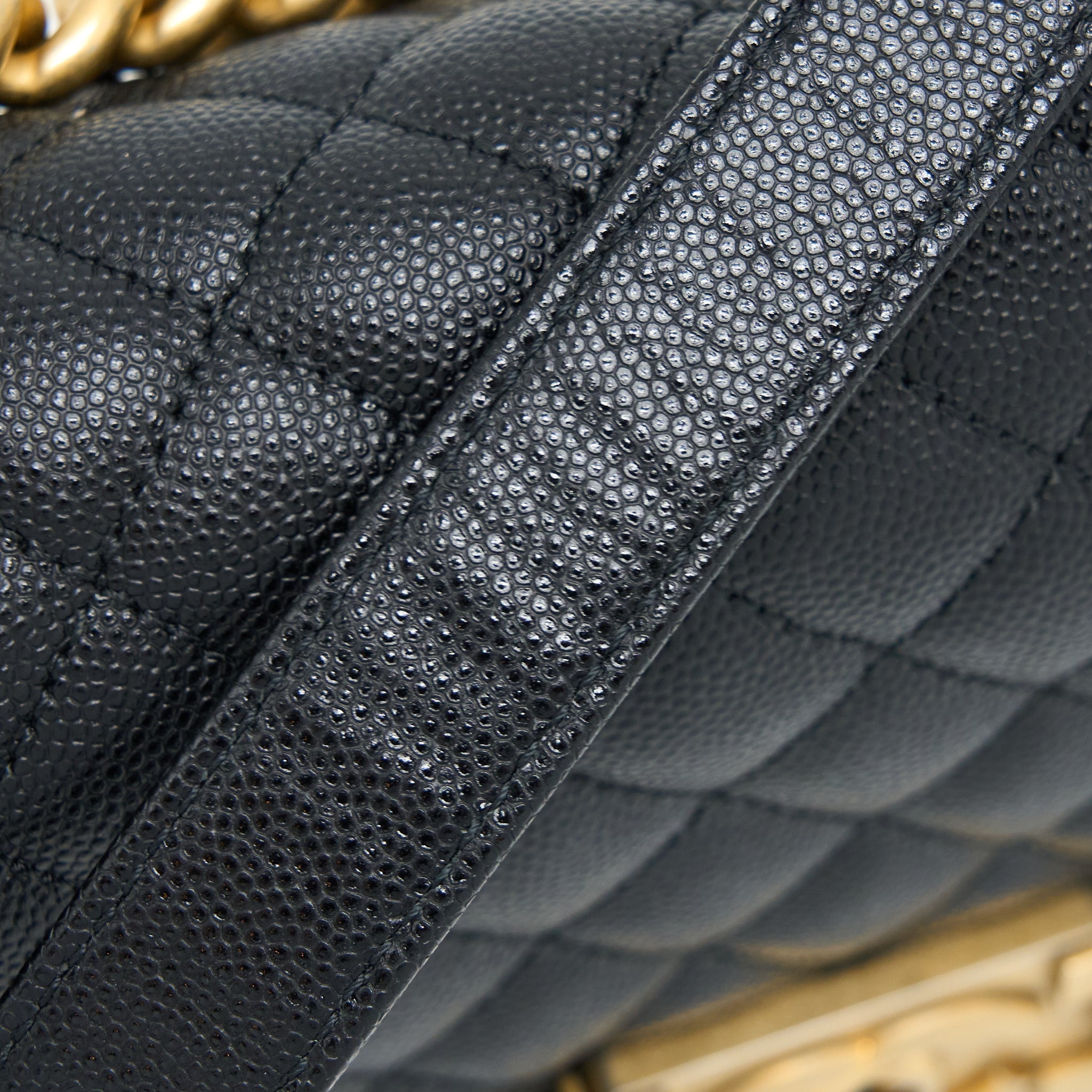 CHANEL SMALL BOY BAG CAVIAR BLACK GHW
