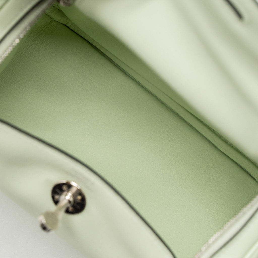 HERMES MINI LINDY SWIFT VERT FIZZ SHW