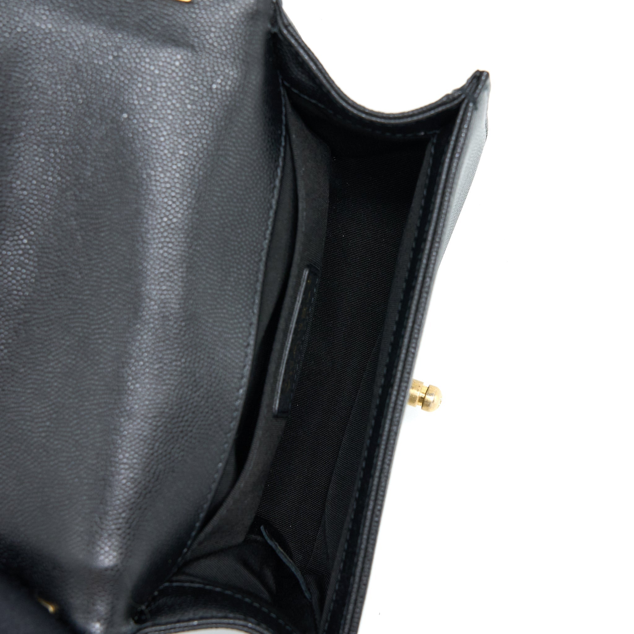 CHANEL SMALL BOY BAG CAVIAR BLACK GHW