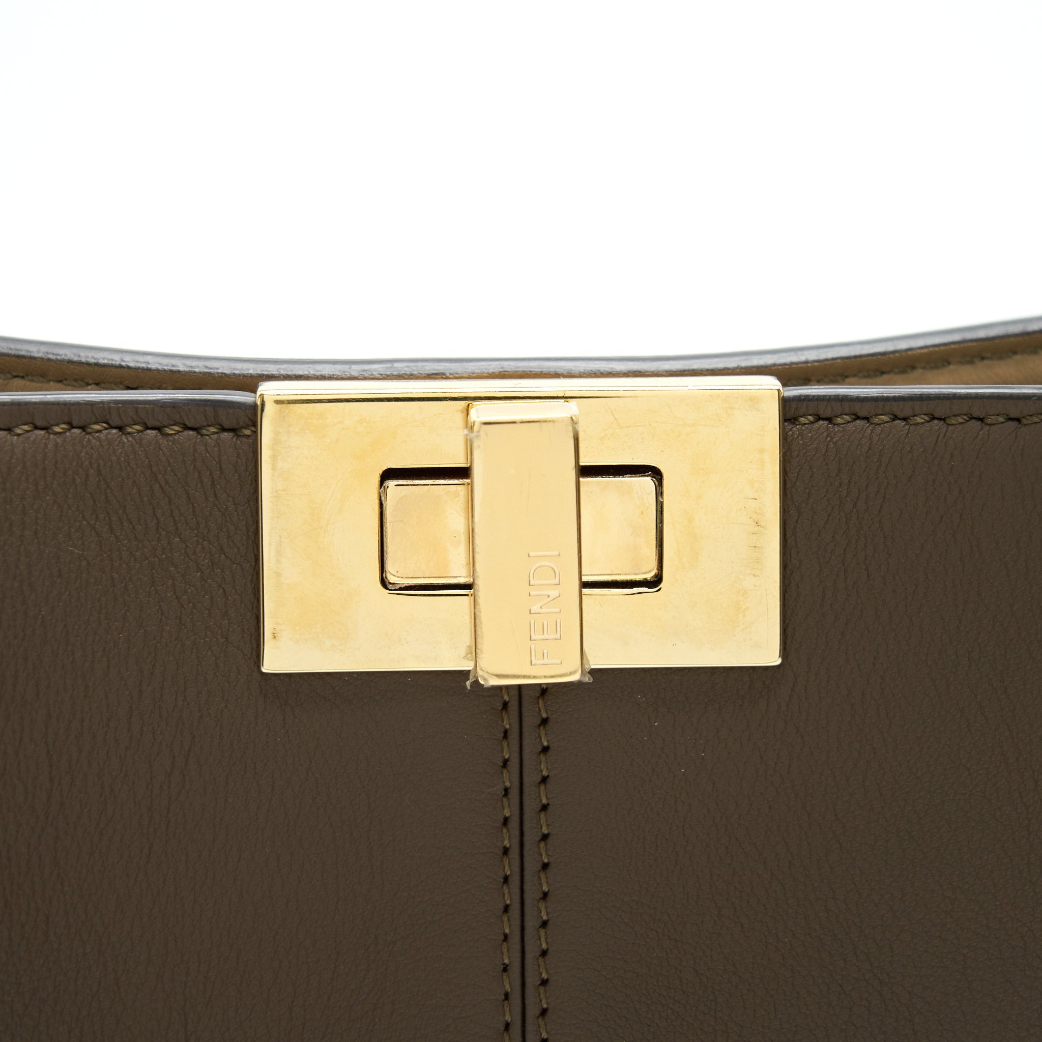 FENDI PEEKABOO X-LITE MEDIUM BROWN WITH AN EXTRA SHOULDER STRAP