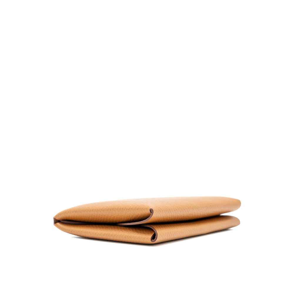 HERMES CALVI DUO CARDHOLDER EPSOM GOLD SHW
