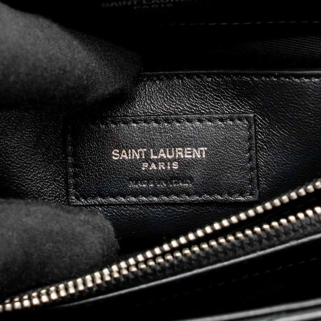 SAINT LAURENT/YSL SMALL LOULOU BAG CALFSKIN BLACK SHW