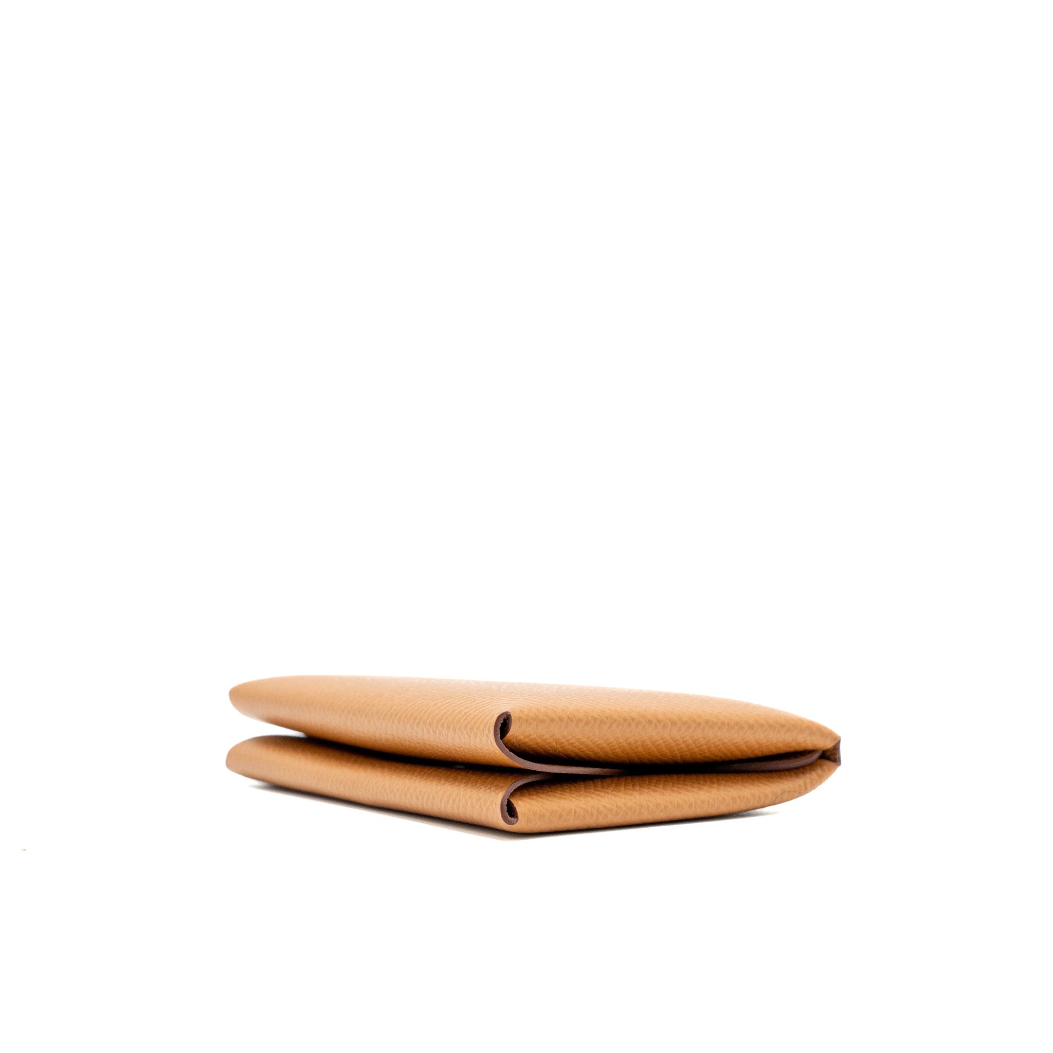 HERMES CALVI DUO CARDHOLDER EPSOM GOLD SHW