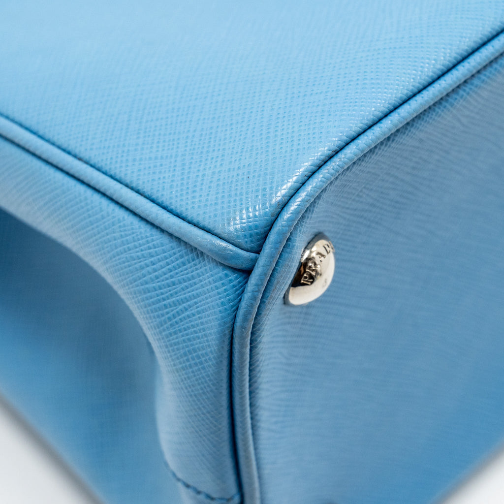 PRADA MEDIUM GALLERIA SAFFIANO BAG LEATHER BLUE SHW